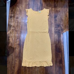 Yellow polka dot dress